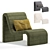 Luxury Zurich Occasional Chair Set 3D model small image 1