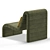 Luxury Zurich Occasional Chair Set 3D model small image 4