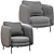 Tweed Fauteuil by E. Gallina 3D model small image 5