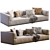 Elegant Flexform Perry Sofa Relax 3D model small image 4