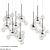 Bolle Metal Glass Pendant Light 3D model small image 5