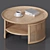 Rattan Base 2-Tier Coffee Table 3D model small image 2