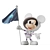 Space Explorer Mickey Figure 3D model small image 1