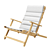 Modern Carl Hansen Deck Chair 3D model small image 4