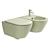 Duravit Plinero Wall Toilet Set 3D model small image 2