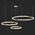 LED Ring Chandelier Brass Finish 3D model small image 1