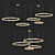 LED Ring Chandelier Brass Finish 3D model small image 2