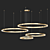 LED Ring Chandelier Brass Finish 3D model small image 3