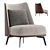 Modern HC28 DEBBIE Armchair Render 3D model small image 2