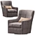 Modern Swivel Lounge Chair 3D model small image 3