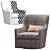 Modern Swivel Lounge Chair 3D model small image 4