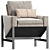 Modern Atticus Armchair in Grey 3D model small image 1