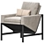 Modern Atticus Armchair in Grey 3D model small image 5