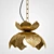 Lotus Chandelier in Gold 3D model small image 2