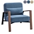 Stylish Luis Nicoline Armchair Fbx 3D model small image 3