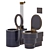 Parisian Elegance Toilet Set 3D model small image 7