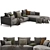 Luxury Comfort: OLIVIER Sectional Sofa 3D model small image 3