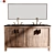 Elegance 60" Dual Basin Vanity 3D model small image 1