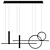 Minimalist Circle Pendant Chandelier 3D model small image 1
