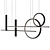 Minimalist Circle Pendant Chandelier 3D model small image 2