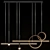 Minimalist Circle Pendant Chandelier 3D model small image 3