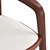 Modern Walnut Corvo Chair Design 3D model small image 3