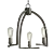 Vintage Bronze Kinder Chandelier 3D model small image 1