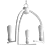 Vintage Bronze Kinder Chandelier 3D model small image 2
