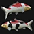 3DSmax Rigged Koi Fish 3D model small image 1