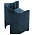 Sleek Modern Dining Chair Set 3D model small image 3
