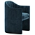 Sleek Modern Dining Chair Set 3D model small image 4