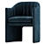 Sleek Modern Dining Chair Set 3D model small image 5