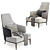 Elegant AMANDA BERGERE Armchair 3D model small image 3