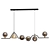 Elegant Black Chandelier 3D Model 3D model small image 1
