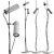Focus Line Double Floor Lamp 3D model small image 2
