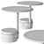 Mushroom Design Side Table, 3 Colors 3D model small image 3