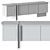 Modern Foil Sideboard By Enne 3D model small image 3