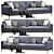 Modern Design 4-Seater Sofa Model 3D model small image 1