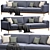 Modern Design 4-Seater Sofa Model 3D model small image 4
