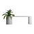 Modern Planter Bench with Teak 3D model small image 3