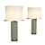 Luxury Sorbet Ceramic Metal Lamp 3D model small image 1