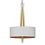 Gold 3-Light Chandelier: Beige Elegance"

(Russian Translation: "Золотая люстра с 3D model small image 1