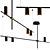 Tribes Linear Pendant Lamp Abad 3D model small image 1