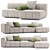Modern Arflex Strips System Sofa 3D model small image 1