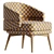 Stylish and Versatile Billy Armchair 3D model small image 7