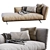 Modern Flexform Evergreen Longue Design 3D model small image 2
