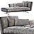 Modern Flexform Evergreen Longue Design 3D model small image 4