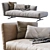 Modern Flexform Evergreen Longue Design 3D model small image 5