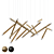 Modern LED Chandelier, 47cm 3D model small image 1