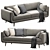 Elegant NickScali Rimella Sofa Set 3D model small image 3